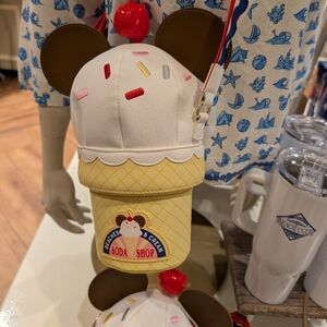 NEW Disney Parks Loungefly  Shoulder Bag Purse Mickey Mouse Ice Cream Cone